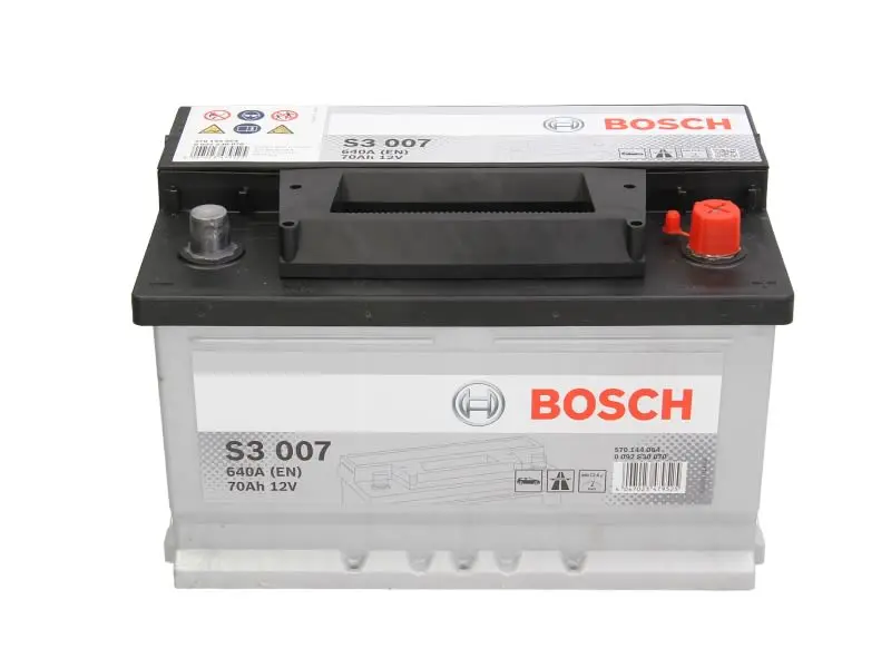 Akumulator BOSCH 12V 70Ah/640A S3 (P+ biegun standardowy) 278x175x175 B03 - stopka o wysokości 10,5 mm (rozruchowy) – 0 092 S30 070 - obrazek 3