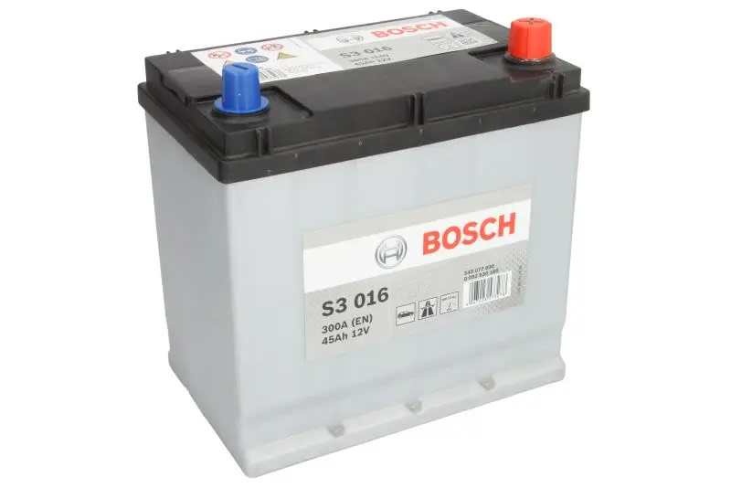Akumulator BOSCH 12V 45Ah/300A S3 (P+ biegun standardowy) 219x135x222 B03 - stopka o wysokości 10,5 mm (rozruchowy) – 0 092 S30 160 - obrazek 3
