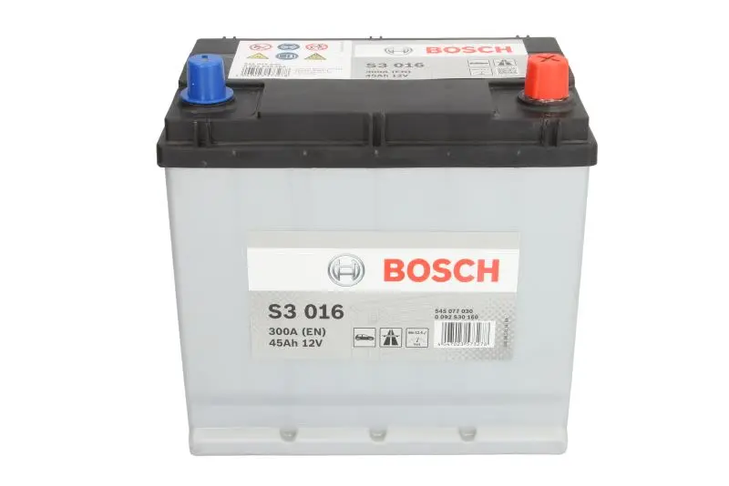 Akumulator BOSCH 12V 45Ah/300A S3 (P+ biegun standardowy) 219x135x222 B03 - stopka o wysokości 10,5 mm (rozruchowy) – 0 092 S30 160 - obrazek 4