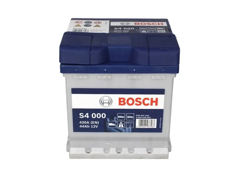 Akumulator BOSCH 12V 44Ah/420A S4 (P+ biegun standardowy) 175x175x190 B01 - stopka o wysokości 10,5 mm (rozruchowy) – 0 092 S40 001 - obrazek 3