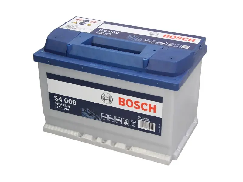Akumulator BOSCH 12V 74Ah/680A S4 (L+ biegun standardowy) 278x175x190 B03 - stopka o wysokości 10,5 mm (rozruchowy) – 0 092 S40 090 - obrazek 2