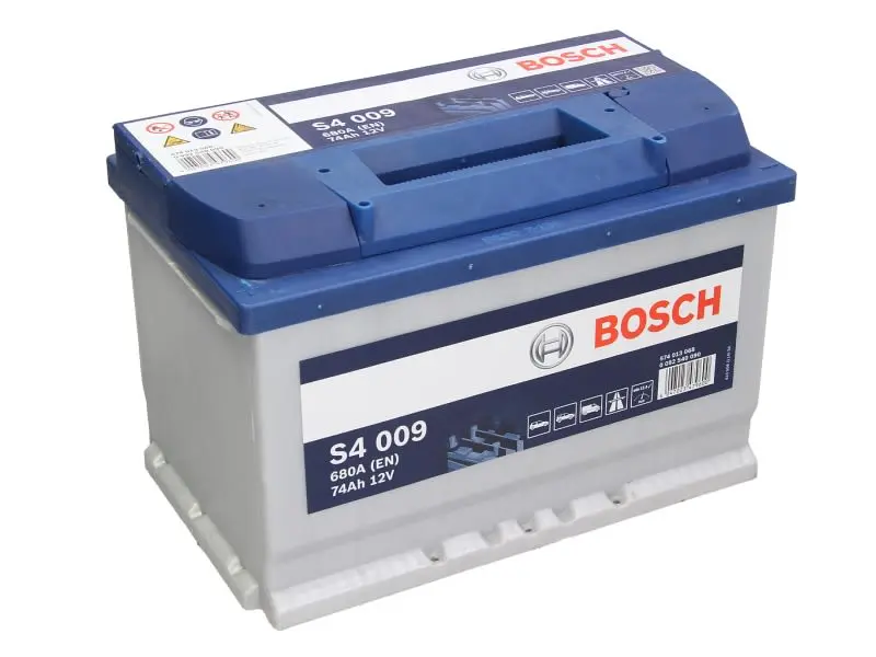 Akumulator BOSCH 12V 74Ah/680A S4 (L+ biegun standardowy) 278x175x190 B03 - stopka o wysokości 10,5 mm (rozruchowy) – 0 092 S40 090 - obrazek 3