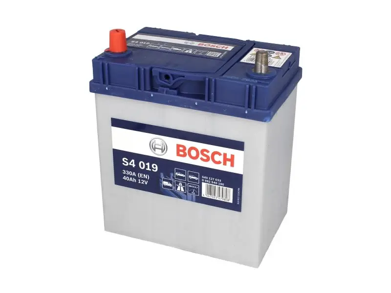 Akumulator BOSCH 12V 40Ah/330A S4 (L+) 187x127x227 B01 - stopka o wysokości 10,5 mm (rozruchowy) – 0 092 S40 190 - obrazek 2