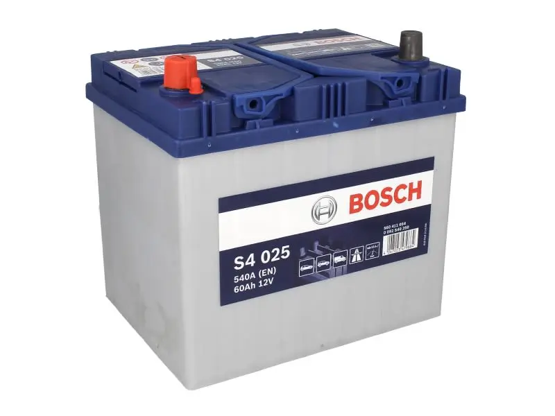 Akumulator BOSCH 12V 60Ah/540A S4 (L+ biegun standardowy) 232x173x225 B13 - stopka o wysokości 10,5 mm (rozruchowy) – 0 092 S40 250 - obrazek 2