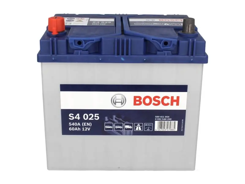 Akumulator BOSCH 12V 60Ah/540A S4 (L+ biegun standardowy) 232x173x225 B13 - stopka o wysokości 10,5 mm (rozruchowy) – 0 092 S40 250 - obrazek 3