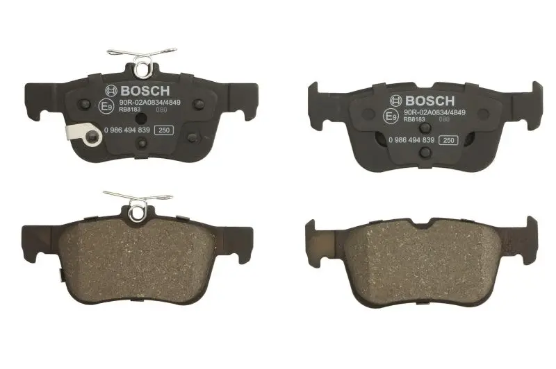 Klocki hamulcowe kpl. tył (z podkładką wytłumiającą) BOSCH – 0 986 494 839 - obrazek 2