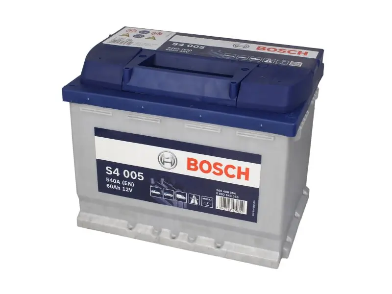Akumulator BOSCH 12V 60Ah/540A S4 (P+ biegun standardowy) 242x175x190 B03 - stopka o wysokości 10,5 mm (rozruchowy) – 0 092 S40 050