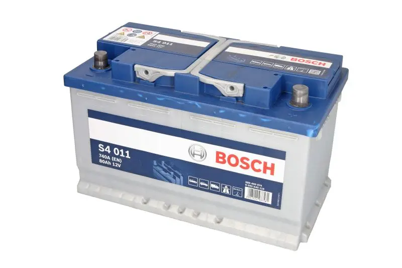 Akumulator BOSCH 12V 80Ah/740A S4 (P+ biegun standardowy) 315x175x190 B01 - stopka o wysokości 10,5 mm (rozruchowy) – 0 092 S40 110