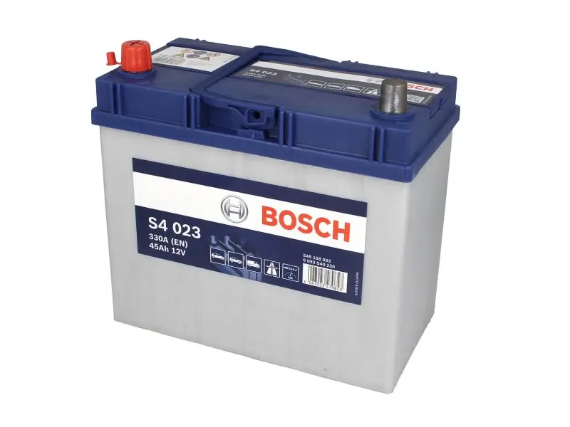 Akumulator BOSCH 12V 45Ah/330A S4 (L+ biegun standardowy) 238x129x227 B13 - stopka o wysokości 10,5 mm (rozruchowy) – 0 092 S40 230