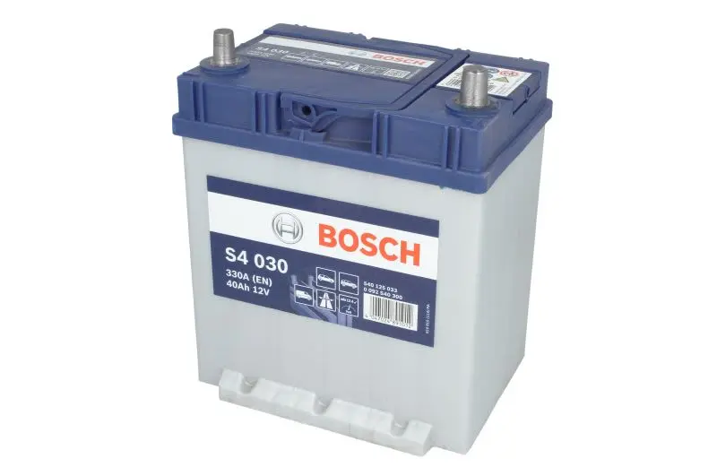 Akumulator BOSCH 12V 40Ah/330A S4 (P+) 187x127x227 B00 - brak stopki mocującej (rozruchowy) – 0 092 S40 300