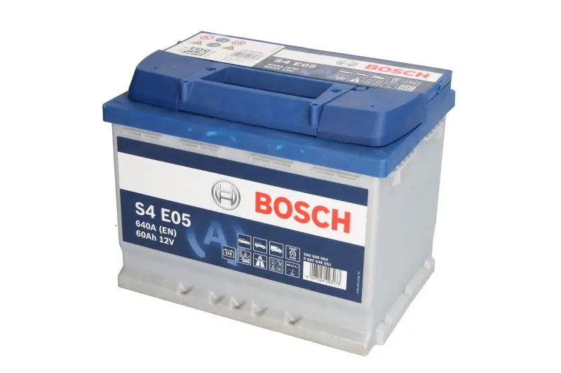Akumulator BOSCH 12V 60Ah/640A START&STOP EFB (P+ biegun standardowy) 242x175x190 B00 - brak stopki mocującej (efb/rozruchowy) – 0 092 S4E 051