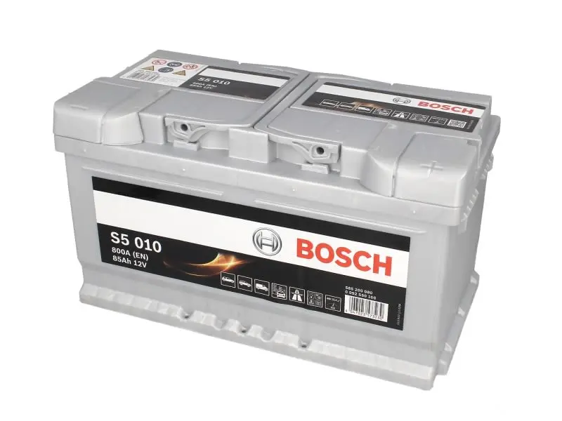 Akumulator BOSCH 12V 85Ah/800A S5 (P+ biegun standardowy) 315x175x175 B00 - brak stopki mocującej (rozruchowy) – 0 092 S50 100