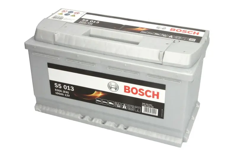 Akumulator BOSCH 12V 100Ah/830A S5 (P+ biegun standardowy) 353x175x190 B00 - brak stopki mocującej (rozruchowy) – 0 092 S50 130