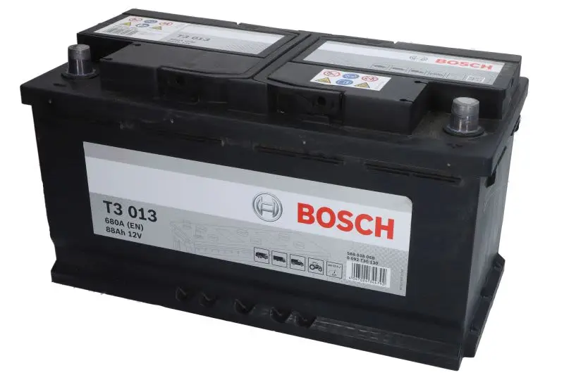 Akumulator BOSCH 88Ah/680A T3 (P+ Biegun standardowy) 353x175x190 B01 - stopka o wysokości 10,5 mm (Rozruchowy) – 0 092 T30 130