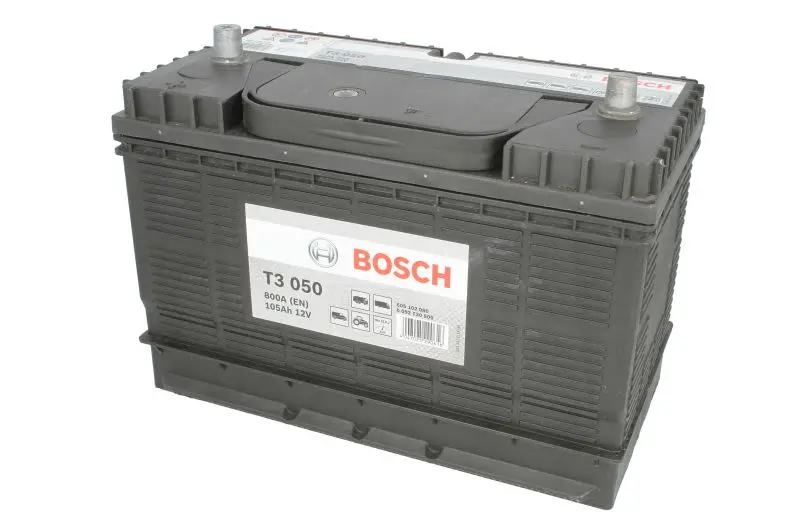 Akumulator BOSCH 105Ah/800A T3 (L+ Biegun standardowy) 330x174x240 B13 - stopka o wysokości 10,5 mm (Rozruchowy) – 0 092 T30 500