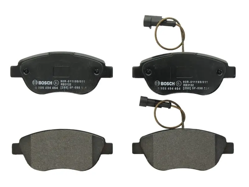 Klocki hamulcowe kpl. przód (z podkładką wytłumiającą) BOSCH – 0 986 494 464