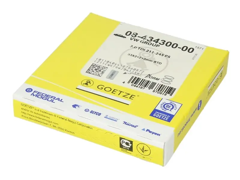 Zestaw pierścieni tłoka GOETZE – 08-434300-00