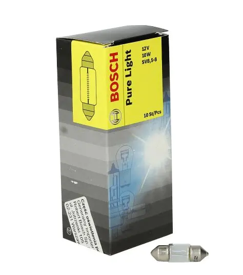 Żarówka (Karton 10szt.) C10W 12V 10W rurkowa Pure Light BOSCH – 1 987 302 227/10