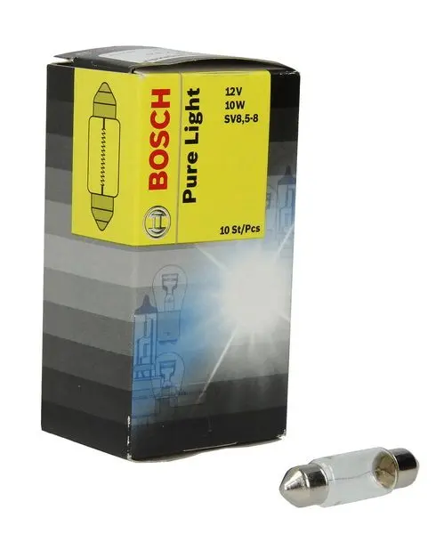 Żarówka (Karton 10szt.) C10W 12V 10W rurkowa Pure Light BOSCH – 1 987 302 228/10