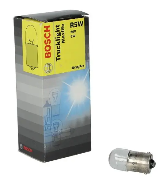 Żarówka (Karton 10szt.) R5W 24V 5W BA15S cokołowa Trucklight Maxlife BOSCH – 1 987 302 704/10