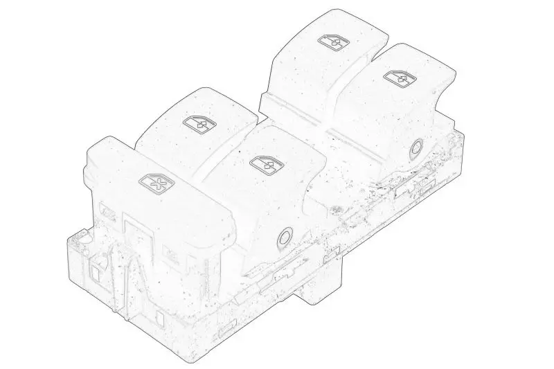 Przełącznik podnośnika szyby L (bez pakietu aluminium) VW – 5G0 959 857FWHS