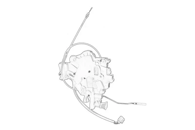 Zamek drzwi drzwi przesuwne P VW – 7E0 843 654CC
