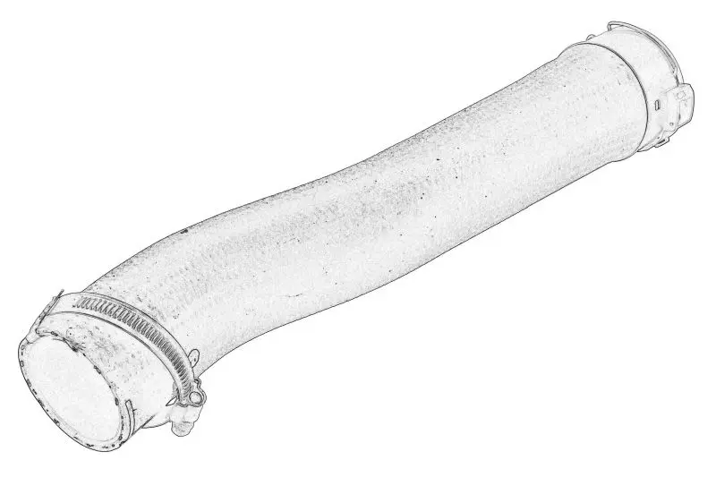 Przewód chłodnicy powietrza (dół) PEUGEOT – 9805006880