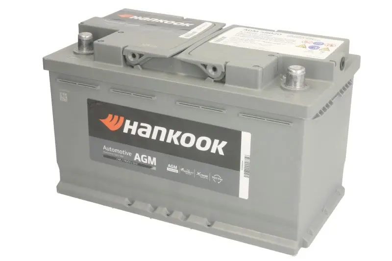 Akumulator HANKOOK 12V 80Ah/800A START&STOP AGM (P+ biegun standardowy) 314x174x190 B13 - stopka o wysokości 10,5 mm (agm/rozruchowy) – AGM58020