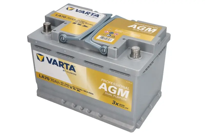 Akumulator VARTA 12V 70Ah PROFESSIONAL DUAL PURPOSE AGM P+ 278x175x190mm – AGM840070076