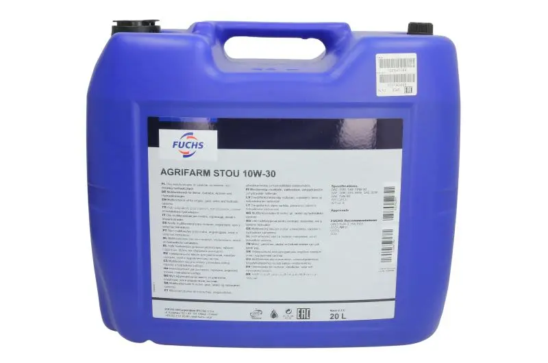 Olej wielofunkcyjny AGRIFARM (20L) 10W30 (STOU) FUCHS XXL – AGRIFARM STOU 10W30 20L