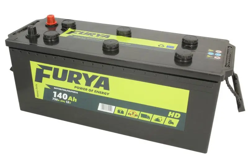 Akumulator FURYA 140Ah/750A HD (L+ Biegun standardowy) 513x189x218 B00 - brak stopki mocującej (Rozruchowy) – BAT140/750L/HD/FURYA
