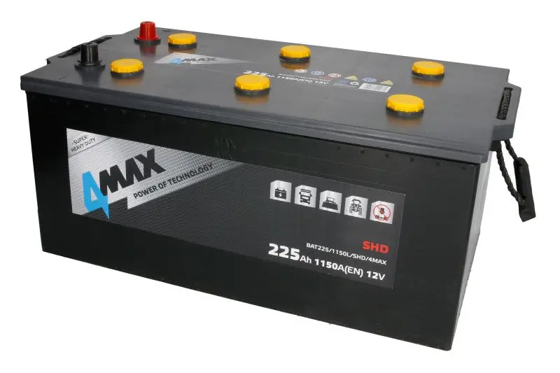 Akumulator 12V 225Ah/1150A SHD (L+ Biegun standardowy) 513x276x241 B00 - brak stopki mocującej (Rozruchowy) 4MAX – BAT225/1150L/SHD/4MAX