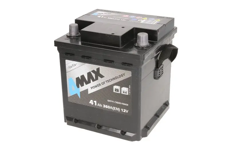 Akumulator 4MAX 12V 41Ah/360A (P+ biegun standardowy) 175x175x190 B13 - stopka o wysokości 10,5 mm (rozruchowy) – BAT41/360R/4MAX
