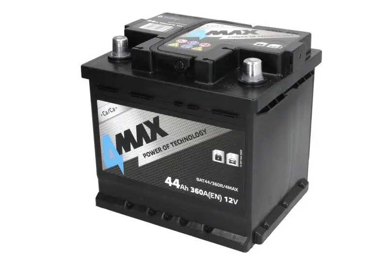 Akumulator 4MAX 12V 44Ah/360A (P+ biegun standardowy) 210x175x190 B13 - stopka o wysokości 10,5 mm (rozruchowy) – BAT44/360R/4MAX