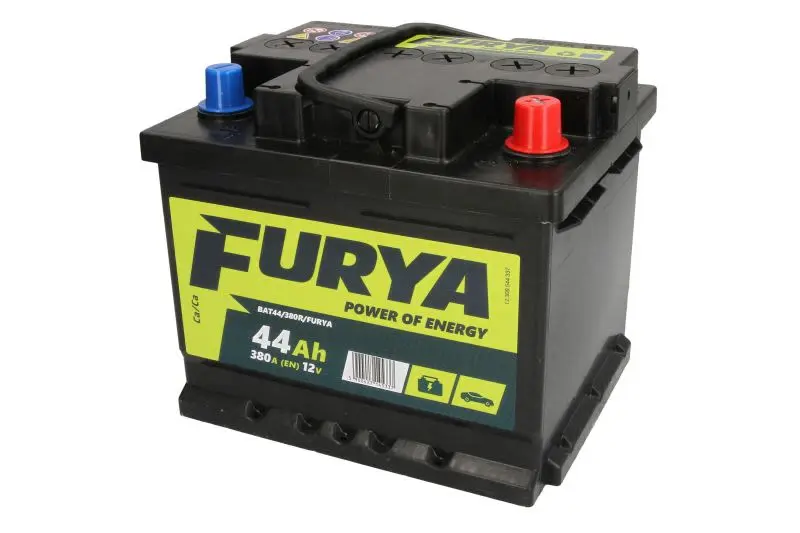 Akumulator FURYA 12V 44Ah/380A (P+ biegun standardowy) 207x175x175 B13 - stopka o wysokości 10,5 mm (rozruchowy) – BAT44/380R/FURYA