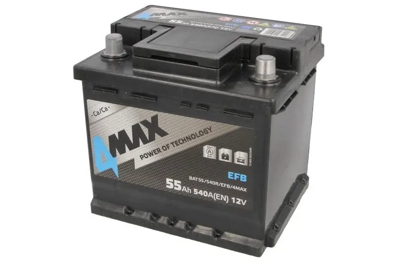 Akumulator 4MAX 12V 55Ah/540A EFB (P+ biegun standardowy) 206x175x190 B13 (efb/rozruchowy) – BAT55/540R/EFB/4MAX