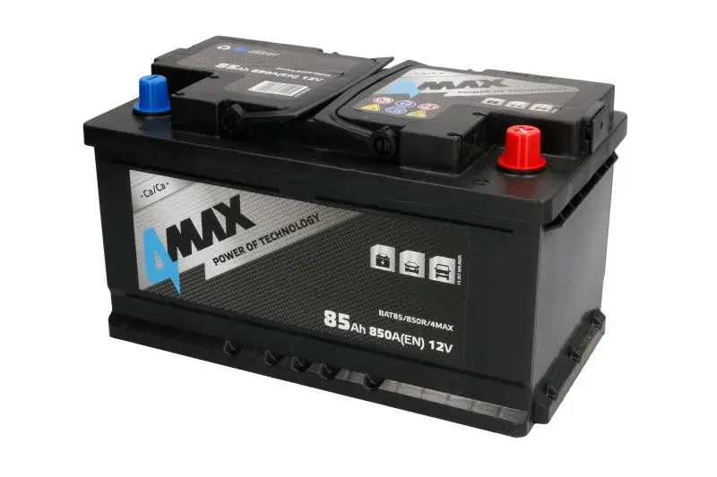 Akumulator 4MAX 12V 85Ah/850A (P+ biegun standardowy) 315x175x175 B13 - stopka o wysokości 10,5 mm (rozruchowy) – BAT85/850R/4MAX