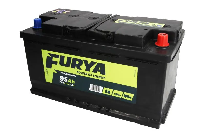 Akumulator FURYA 12V 95Ah/760A (P+ biegun standardowy) 353x175x190 B13 - stopka o wysokości 10,5 mm (rozruchowy) – BAT95/760R/FURYA