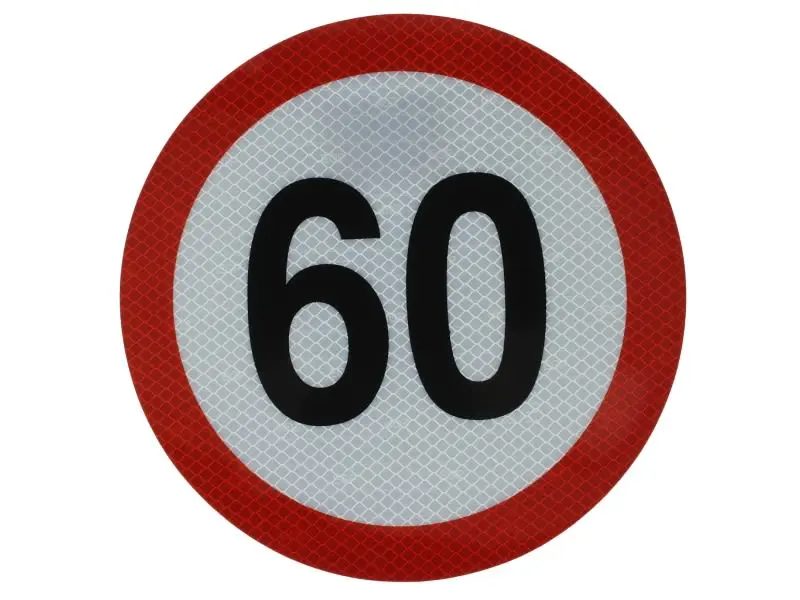 Naklejka ograniczenia prędkości 60km/h CARGOPARTS – CARGO-T005