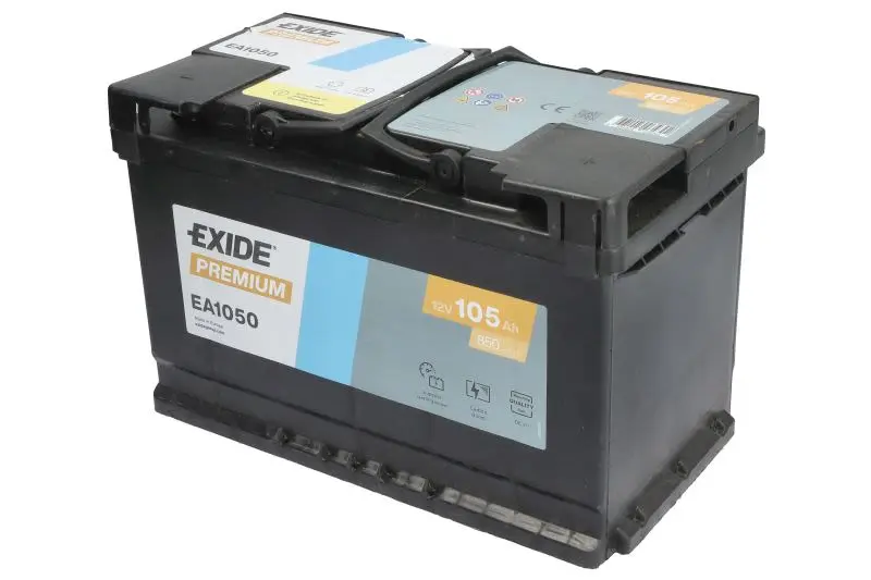 Akumulator EXIDE 12V 105Ah/850A PREMIUM (P+) 315x175x205 B13 - stopka o wysokości 10,5 mm (rozruchowy) – EA1050