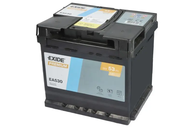 Akumulator EXIDE 12V 53Ah/540A PREMIUM (P+) 207x175x190 B13 - stopka o wysokości 10,5 mm (rozruchowy) – EA530
