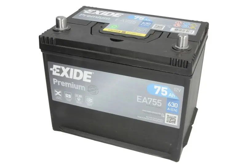 Akumulator EXIDE 12V 75Ah/630A PREMIUM (L+) 270x173x222 (rozruchowy) – EA755