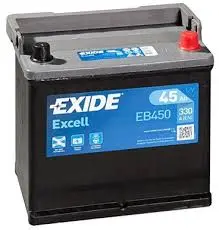 Akumulator EXIDE 12V 45Ah/330A EXCELL (P+) 220x135x225 B01 - stopka o wysokości 10,5 mm (rozruchowy) – EB450
