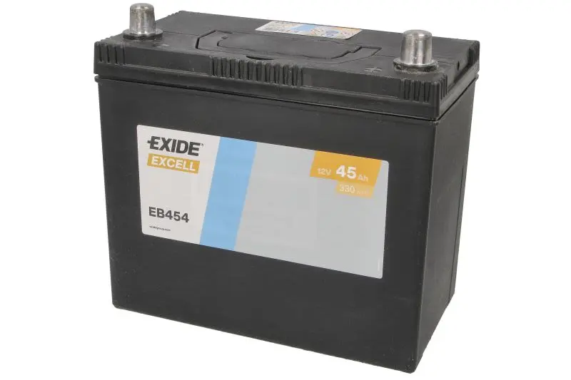 Akumulator EXIDE 12V 45Ah/330A EXCELL (P+) 237x127x227 B00 - brak stopki mocującej (rozruchowy) – EB454