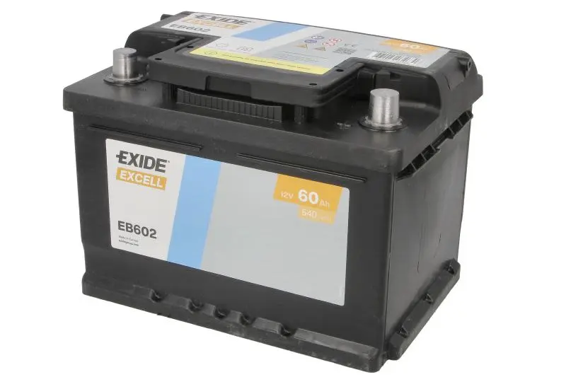 Akumulator EXIDE 12V 60Ah/540A EXCELL (P+) 242x175x175 B13 - stopka o wysokości 10,5 mm (rozruchowy) – EB602