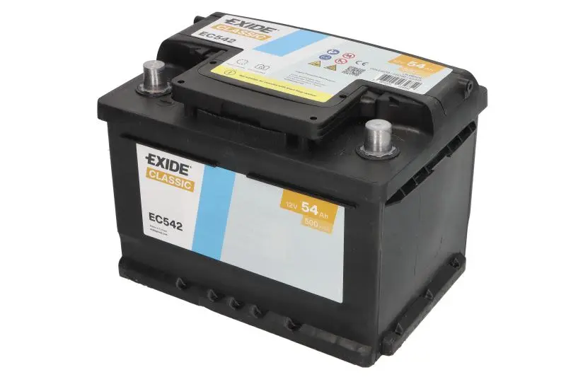 Akumulator EXIDE 12V 54Ah/500A CLASSIC (P+) 242x175x175 B13 - stopka o wysokości 10,5 mm (rozruchowy) – EC542
