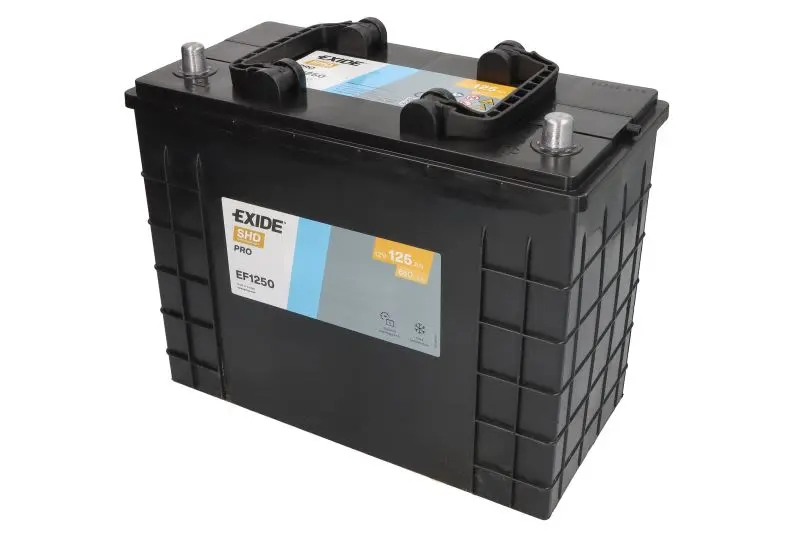 Akumulator 12V 125Ah/850A POWERPRO (P+ Biegun standardowy) 349x175x285 B00 - brak stopki mocującej (Rozruchowy) EXIDE – EF1250