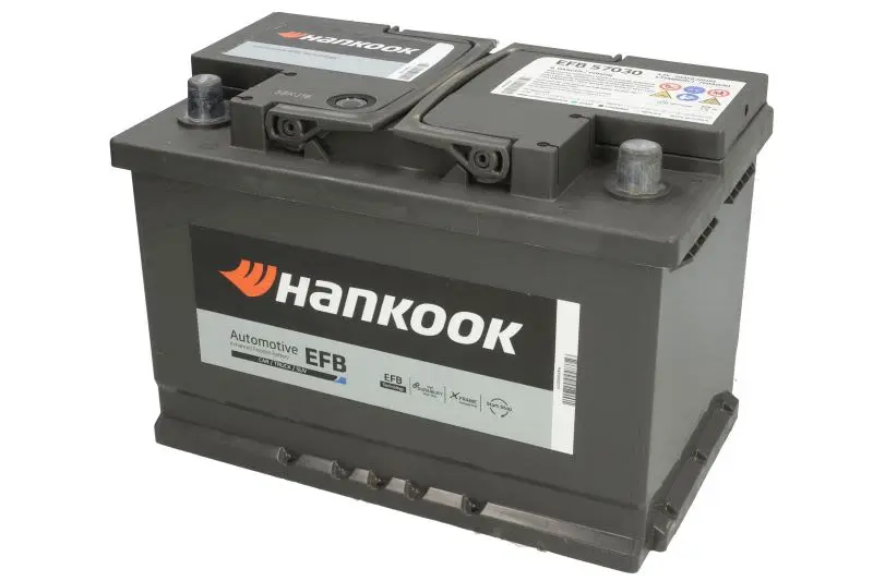 Akumulator HANKOOK 12V 70Ah/760A START&STOP EFB (P+ biegun standardowy) 277x174x190 B13 - stopka o wysokości 10,5 mm (efb/rozruchowy) – EFB57030