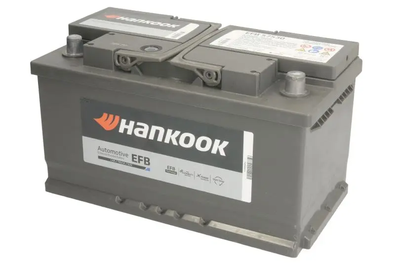 Akumulator HANKOOK 12V 75Ah/730A START&STOP EFB (P+ biegun standardowy) 315x174x175 B13 - stopka o wysokości 10,5 mm (efb/rozruchowy) – EFB57530