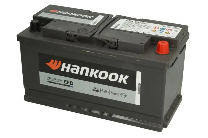 Akumulator HANKOOK 12V 95Ah/850A START&STOP EFB (P+ biegun standardowy) 354x174x190 B13 - stopka o wysokości 10,5 mm (efb/rozruchowy) – EFB59530